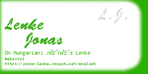 lenke jonas business card